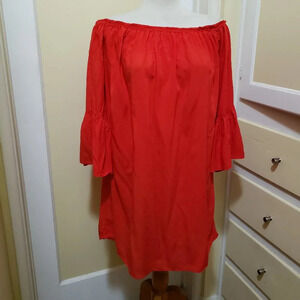 Red Hot Cotton Dress / May & Maya / Medium